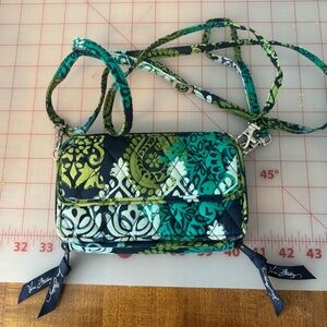 Vera Bradley Teal and Lime Crossbody Bag